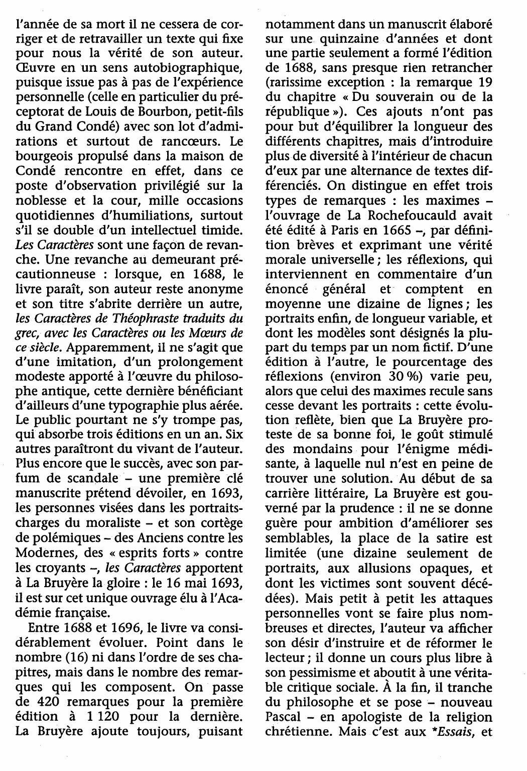 Prévisualisation du document Caractères (les) de Jean de La Bruyère (résumé de l'oeuvre & analyse détaillée)