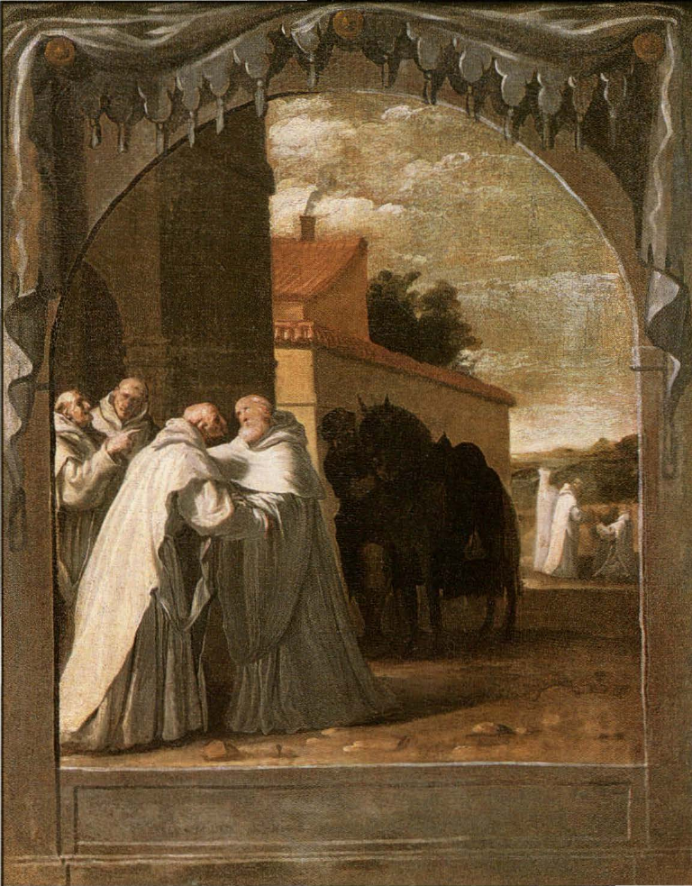 Prévisualisation du document CARDUCHO Vincente :	Saint Bernard de Clairvaux rend visite au révérend père général Guigues I (analyse du tableau).