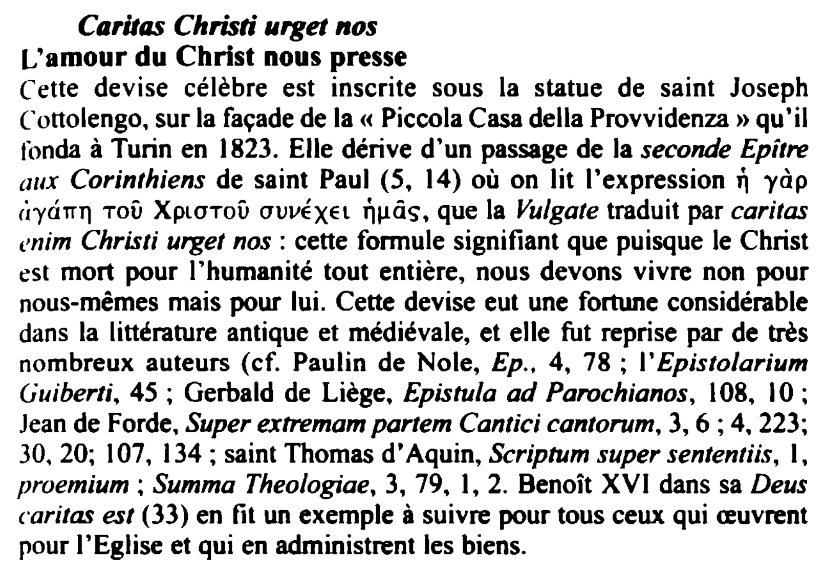 Prévisualisation du document Caritas Christi 11,get nos
L'amour du Christ nous presse
Cette devise célèbre est inscrite sous la statue de saint Joseph...