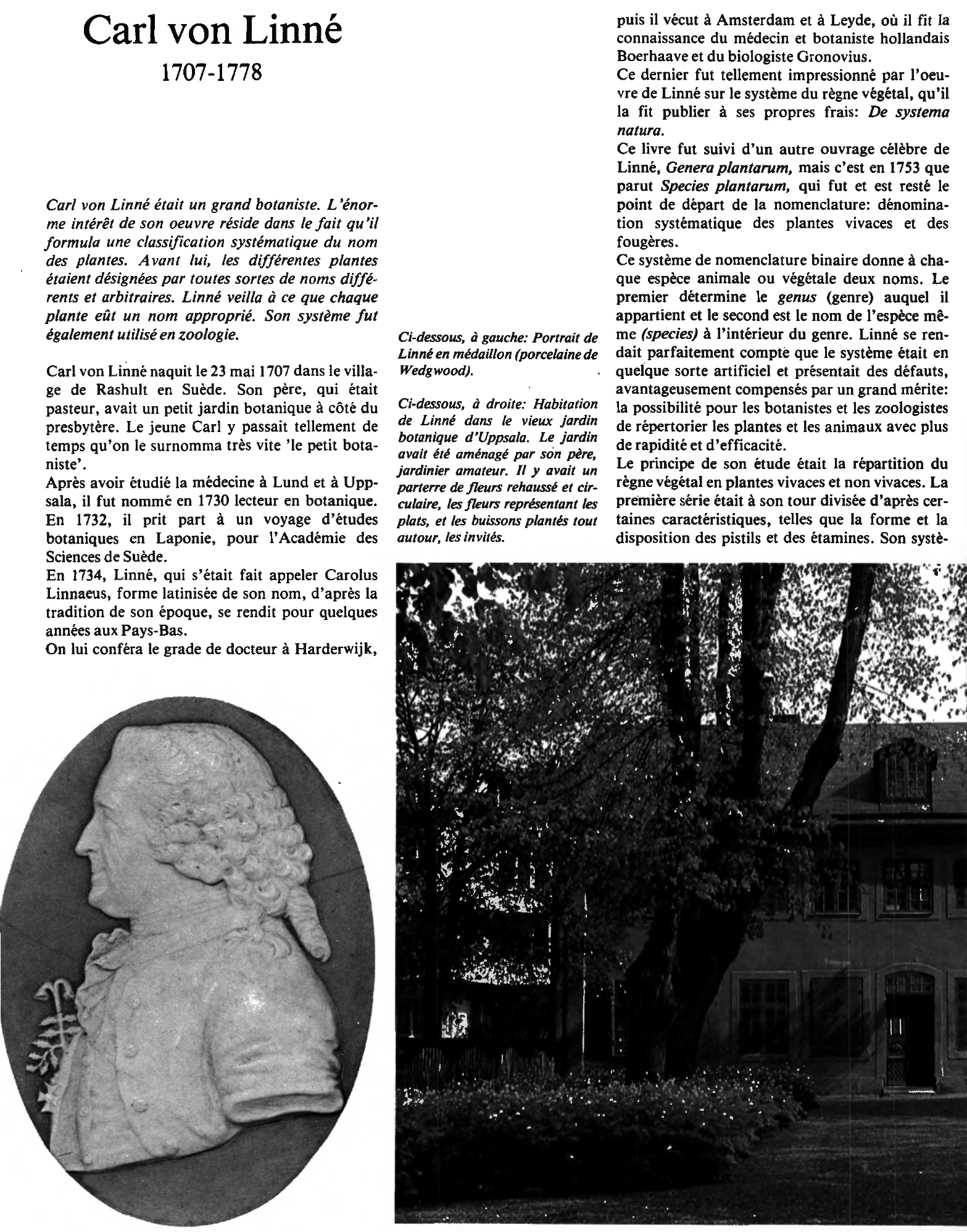Prévisualisation du document Carl von Linné