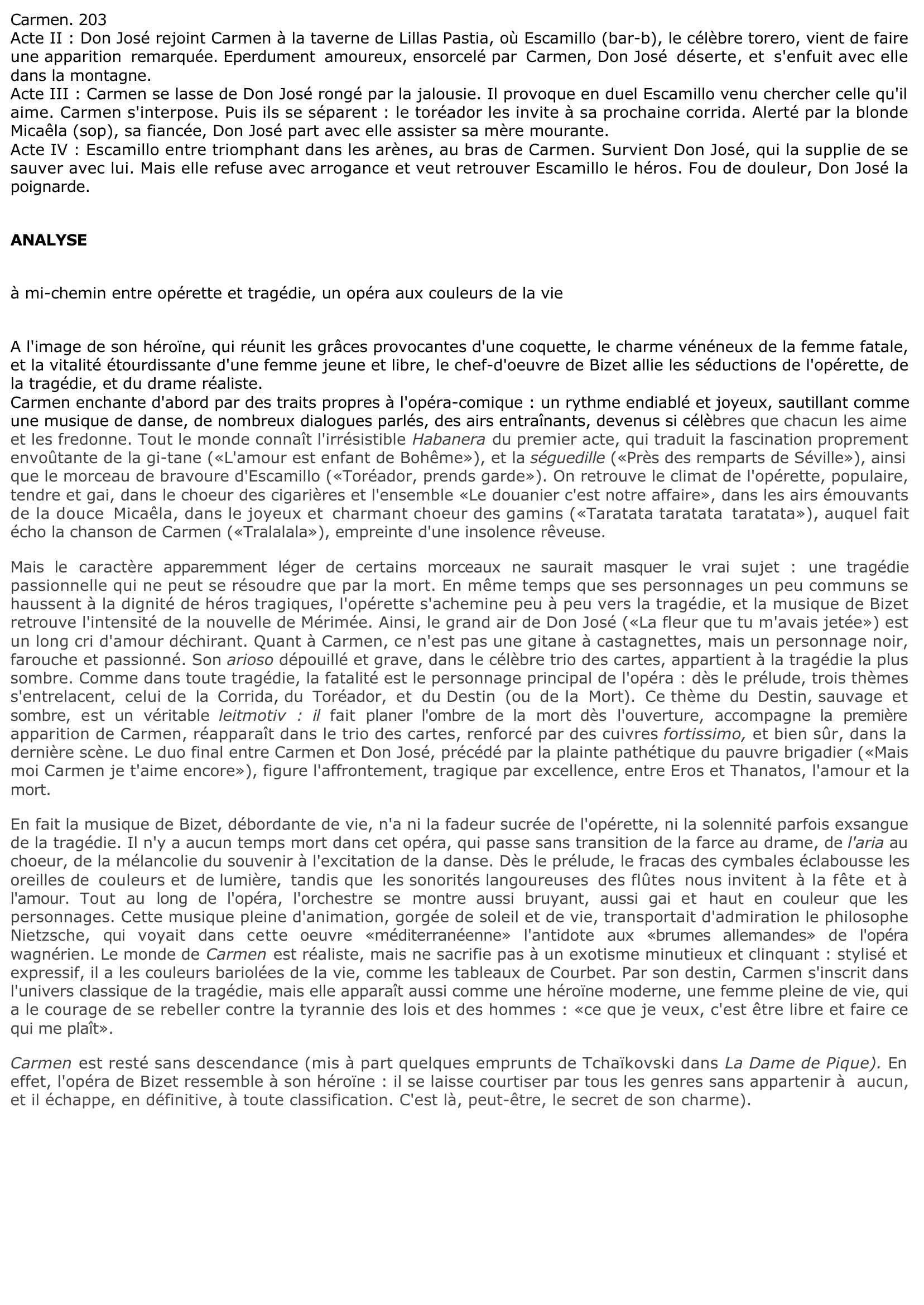 Prévisualisation du document CARMEN de Georges BIZET
