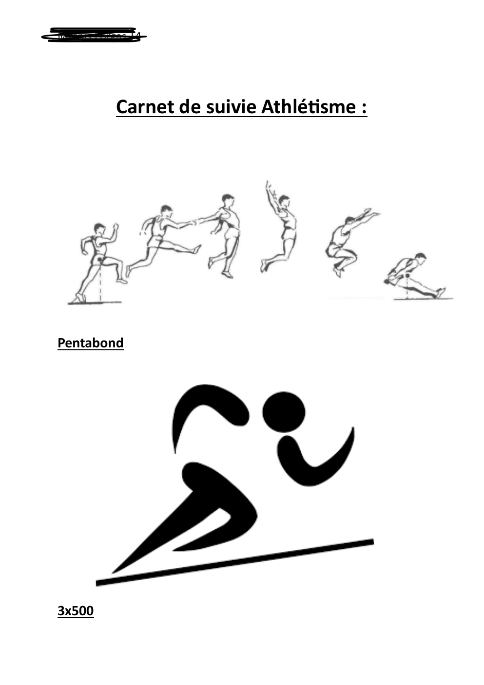 Prévisualisation du document Carnet eps athlétisme