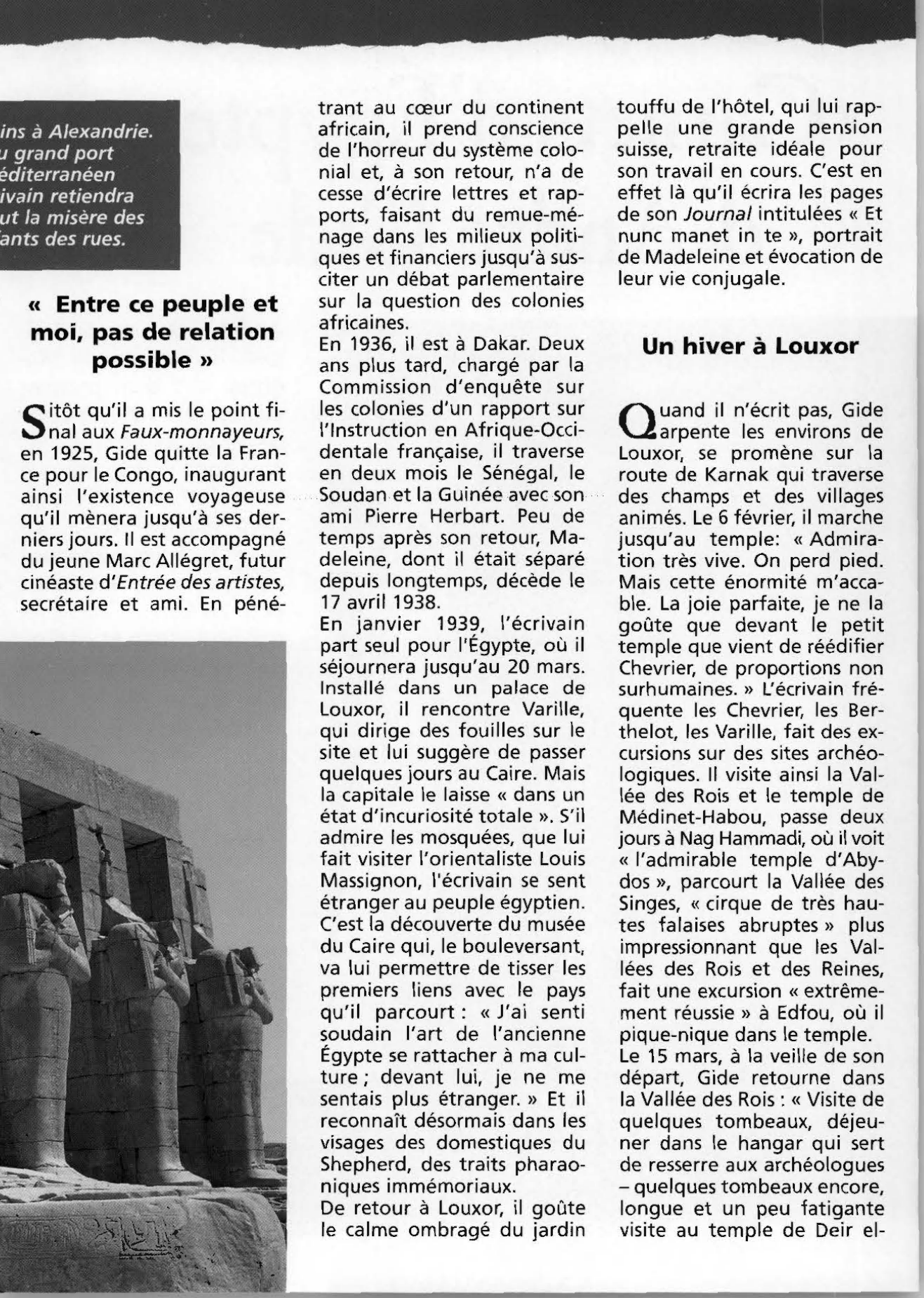 Prévisualisation du document «Carnets d'Égypte» d'André Gide