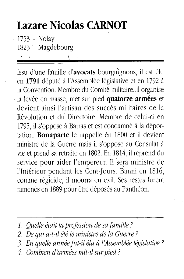 Prévisualisation du document Carnot, Lazare