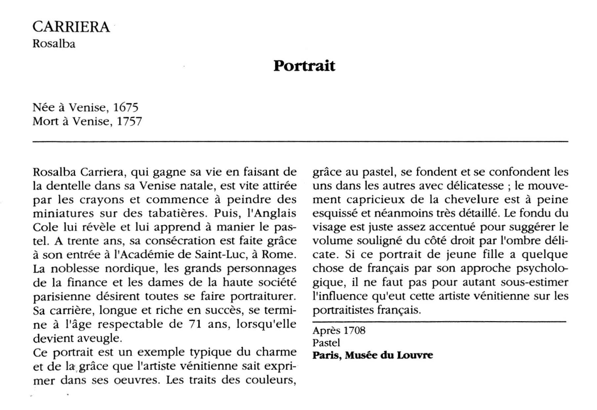 Prévisualisation du document CARRIERA Rosalba : Portrait