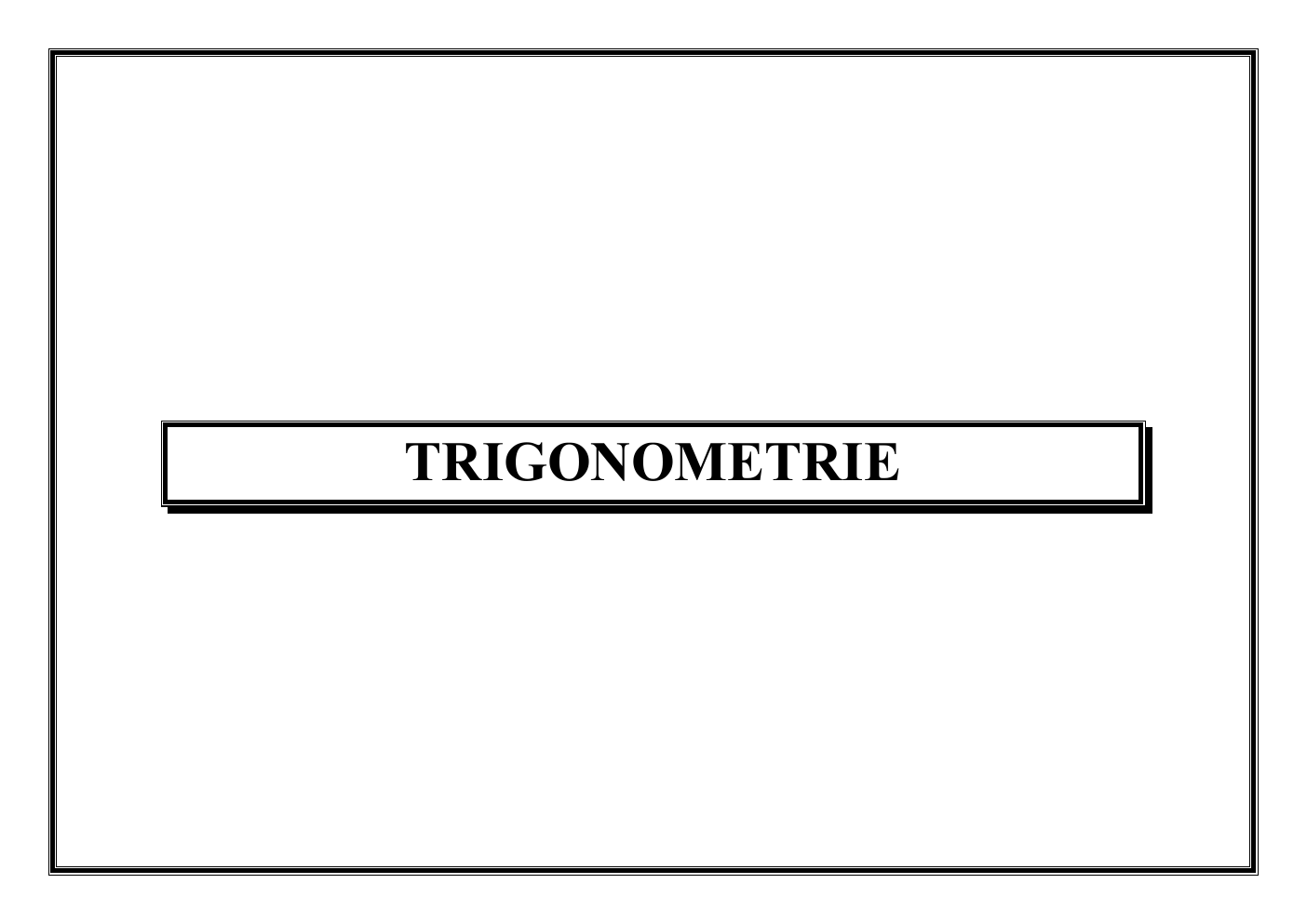 Prévisualisation du document Carte mémoire mathématiques TD: TRIGONOMETRIE