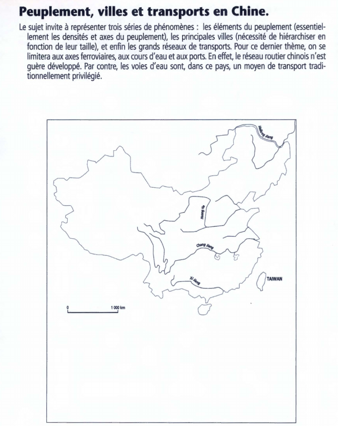 Prévisualisation du document Carto5
Peuplement, vllles et transports en Chine.
Le sujet invite à représenter trois séries de phénomènes : les éléments du...