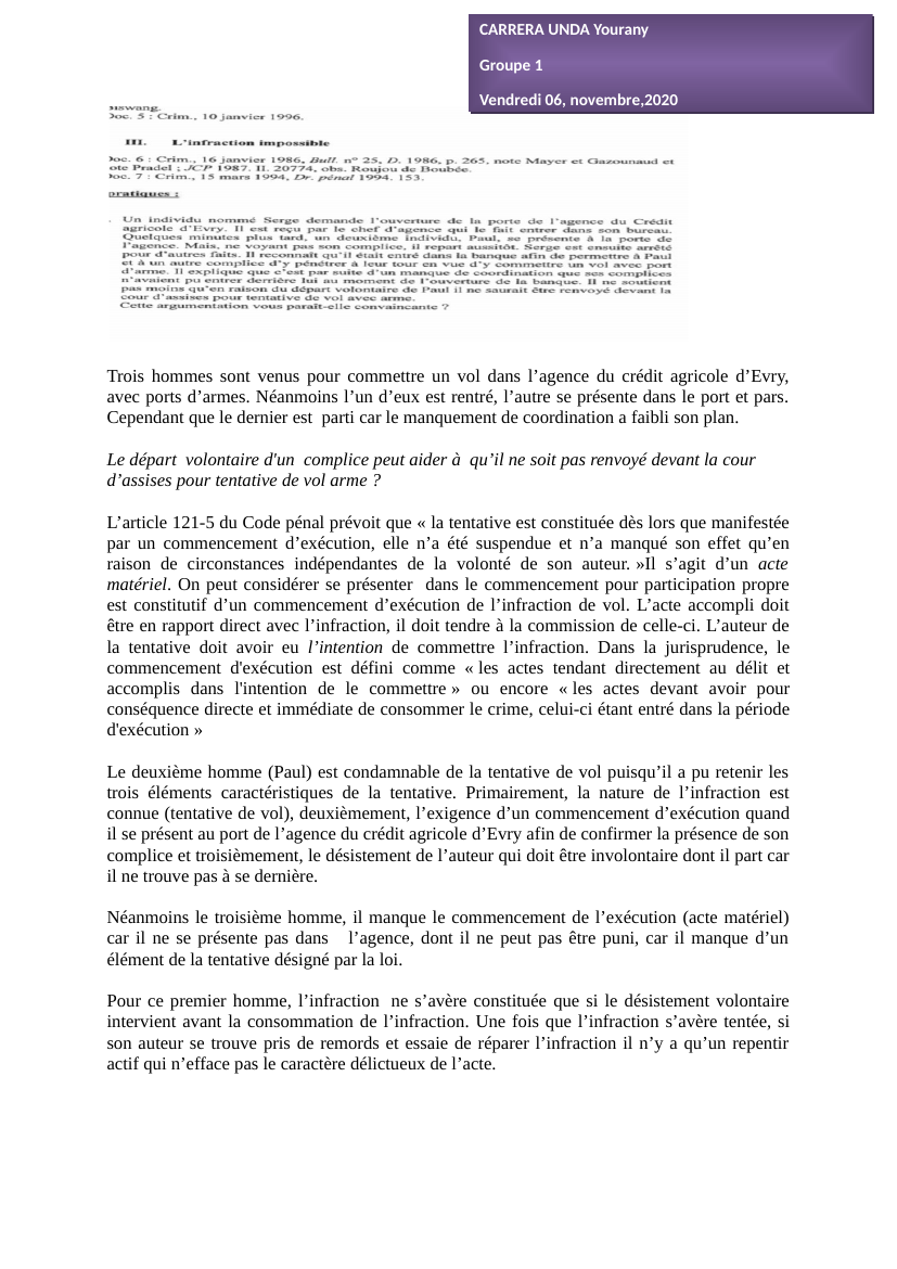 Prévisualisation du document Cas pratique: l'infraction impossible (10 janvier 1996)