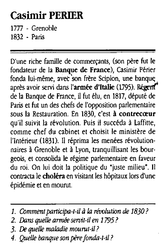 Prévisualisation du document Casimir PERIER