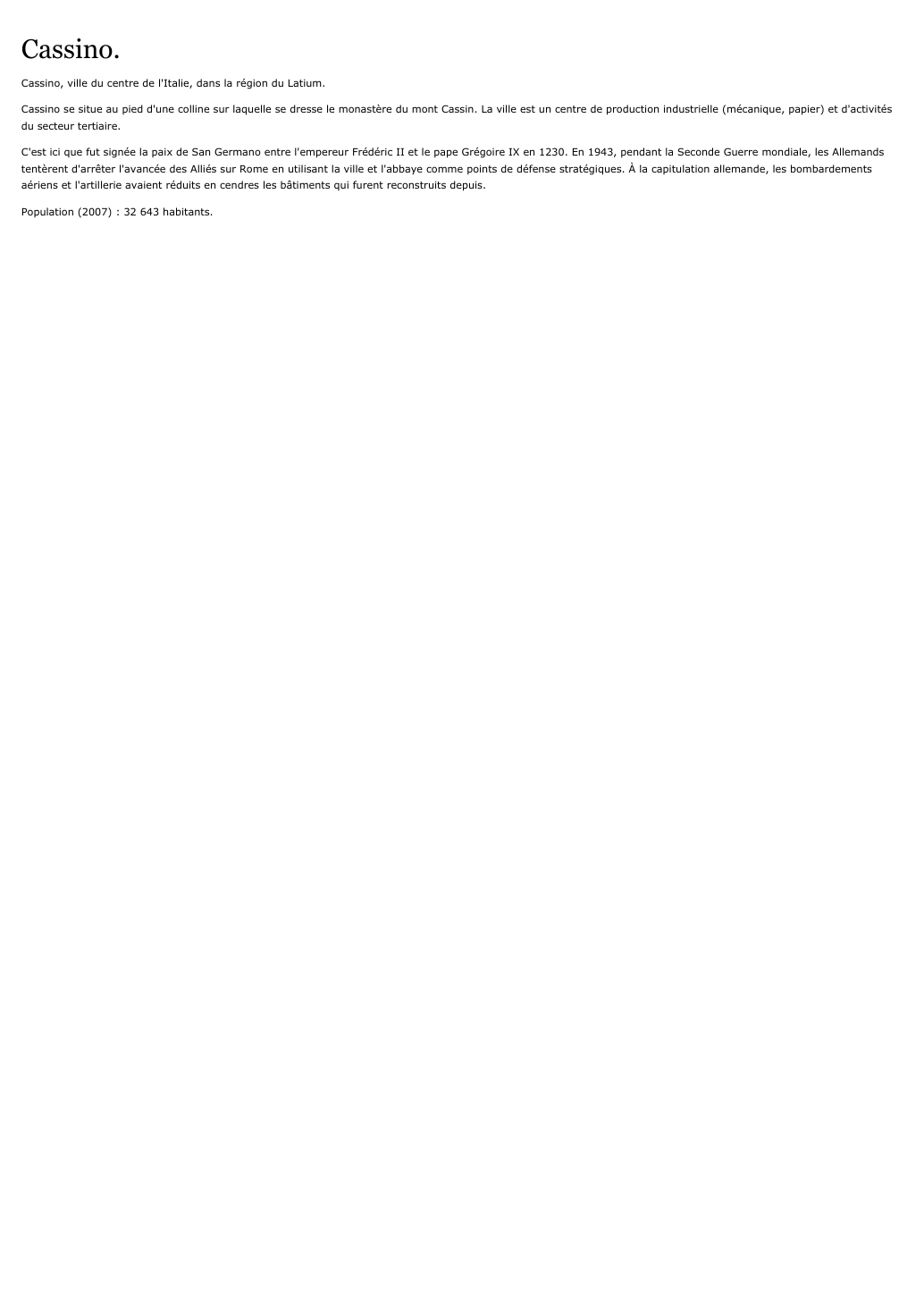 Prévisualisation du document Cassino.