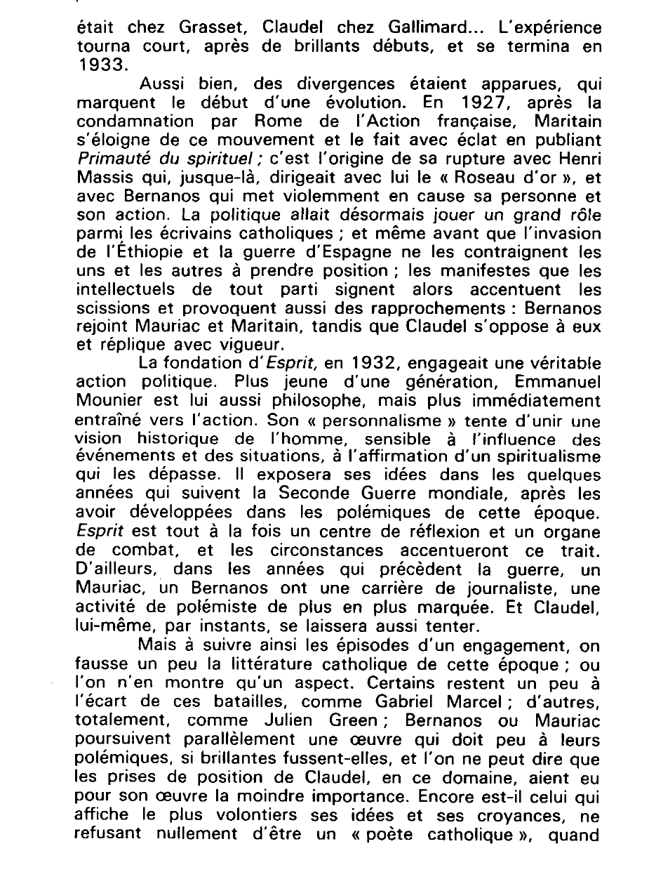 Prévisualisation du document CATHOLICISME ET LITTÉRATURE