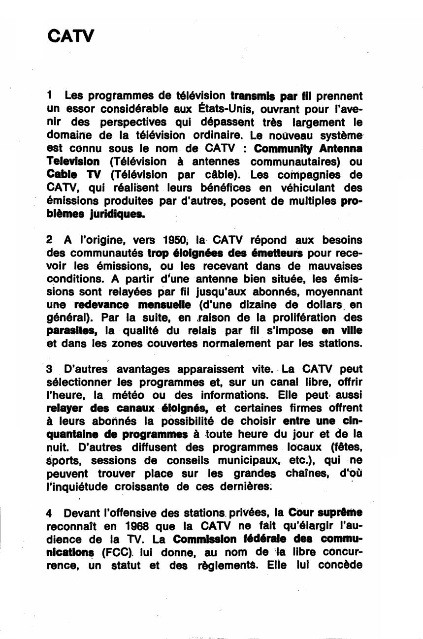 Prévisualisation du document CATV (USA)