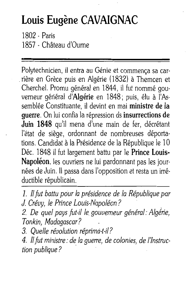 Prévisualisation du document Cavaignac, Louis-Eugène