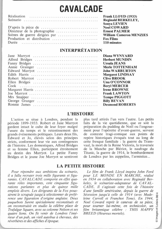 Prévisualisation du document CAVALCADE