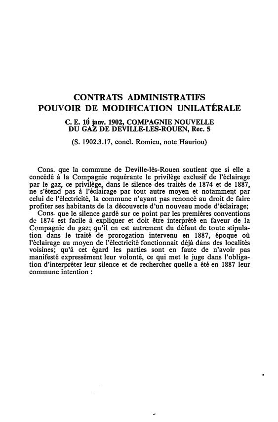 Prévisualisation du document C.E. 10 janv. 1902, COMPAGNIE NOUVELLE DU GAZ DE DEVILLE-LES-ROUEN, Rec. 5