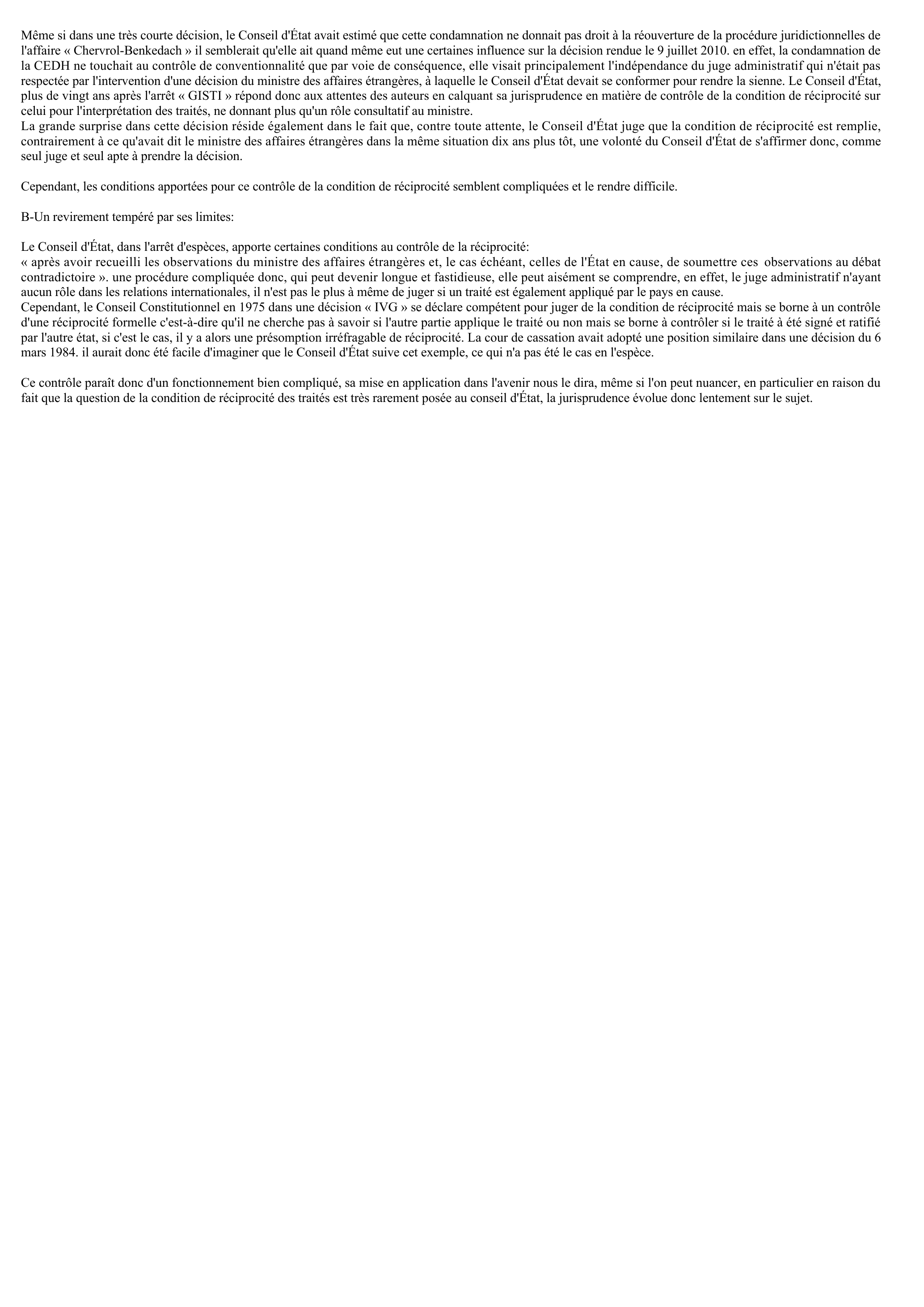 Prévisualisation du document CE ass. 9 Juillet 2010 « Mme Cheriet-Benseghir »