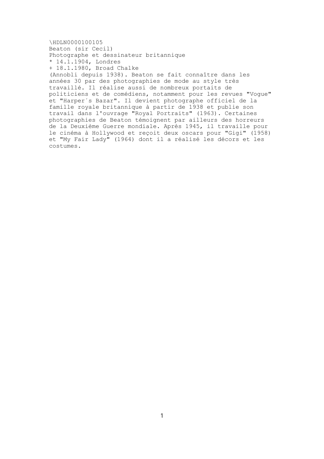 Prévisualisation du document Cecil Beaton