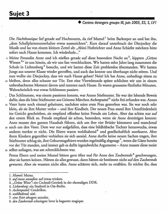 Prévisualisation du document Centres étrangers groupe III, juin 2005, ES, S, LV1: Nach Abini Zöllner, Schokoladenkind, 2004, Rowohlt Verlag.