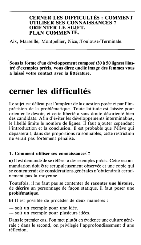 Prévisualisation du document CERNER LES DIFFICULTÉS : COMMENT
UTILISER SES CONNAISSANCES ?...