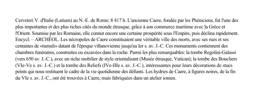 Prévisualisation du document Cerveteri V.