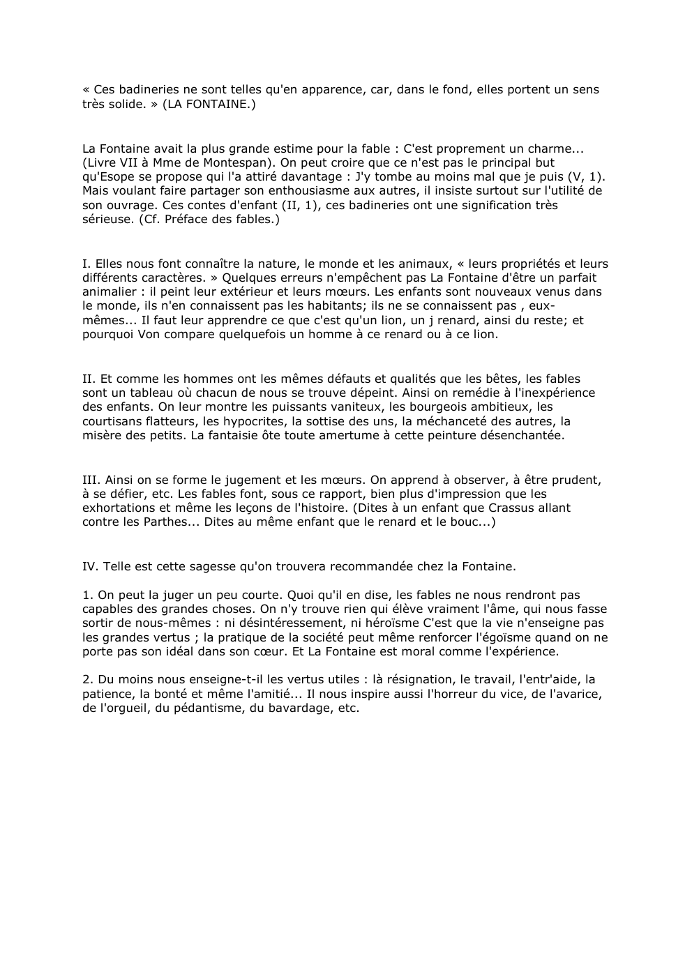 Prévisualisation du document « Ces badineries ne sont telles qu'en apparence, car, dans le fond, elles portent un sens
très solide. » (LA...