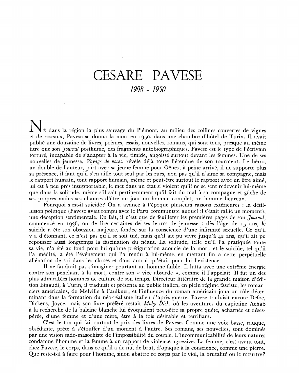 Prévisualisation du document Cesare Pavese