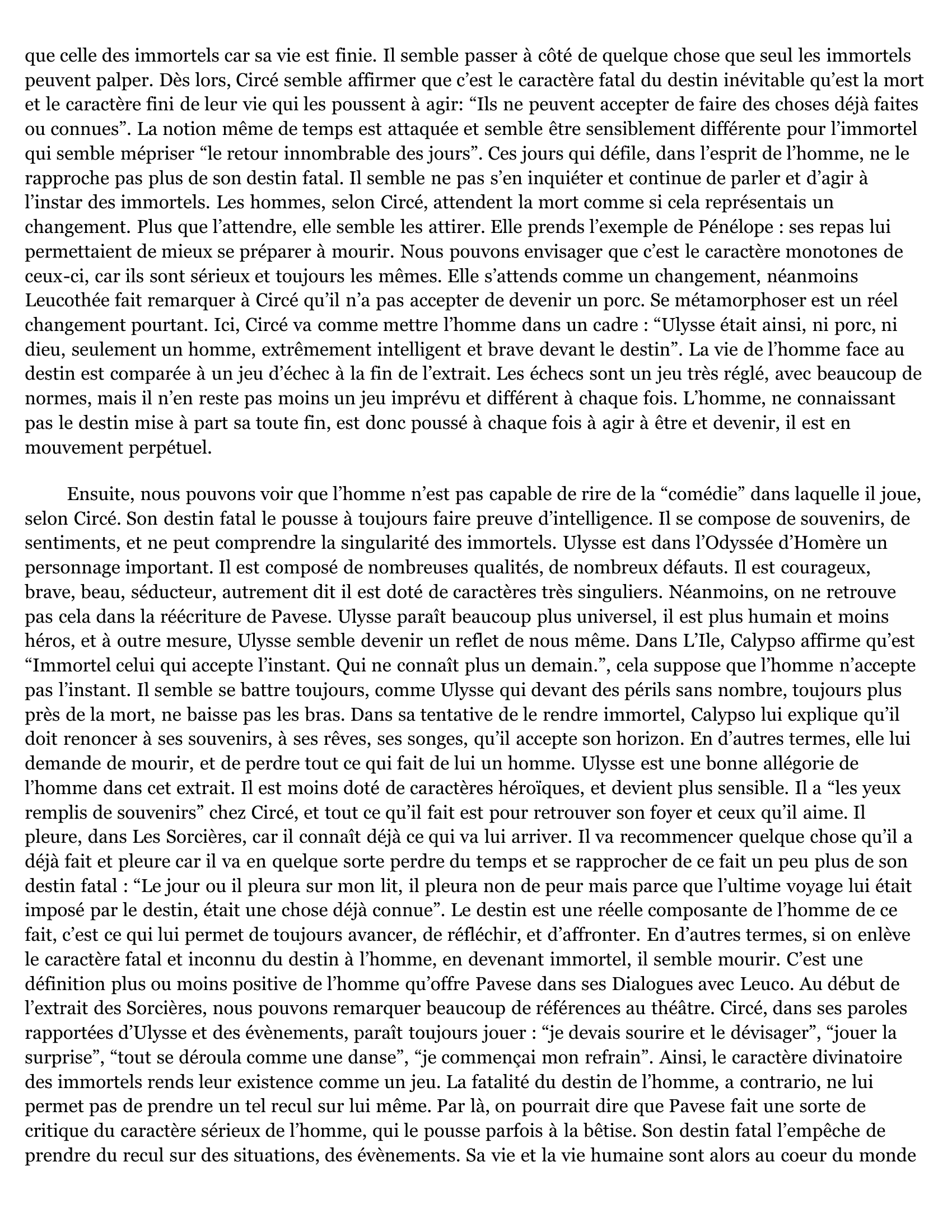 Prévisualisation du document Cesare Pavese : Dialogues avec Leuco : Les sorcières, l’Île.