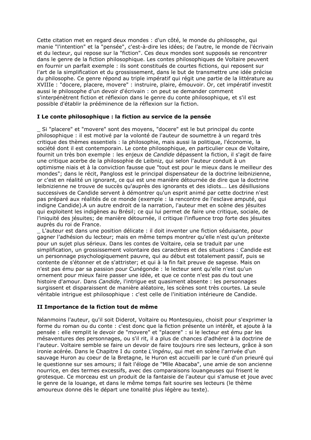 Prévisualisation du document Cette citation met en regard deux mondes : d'un côté, le monde du philosophe, qui
manie "l'intention" et la "pensée",...