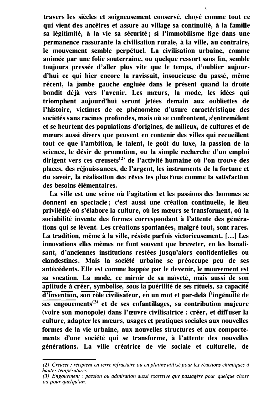 Prévisualisation du document Cette définition de la ville correspond elle à votre propre appréciation ?