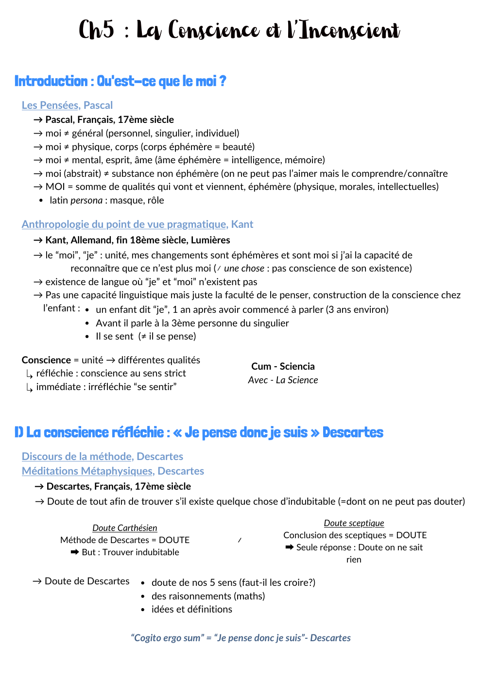 Prévisualisation du document Ch5 : La Conscience et l’Inconscient