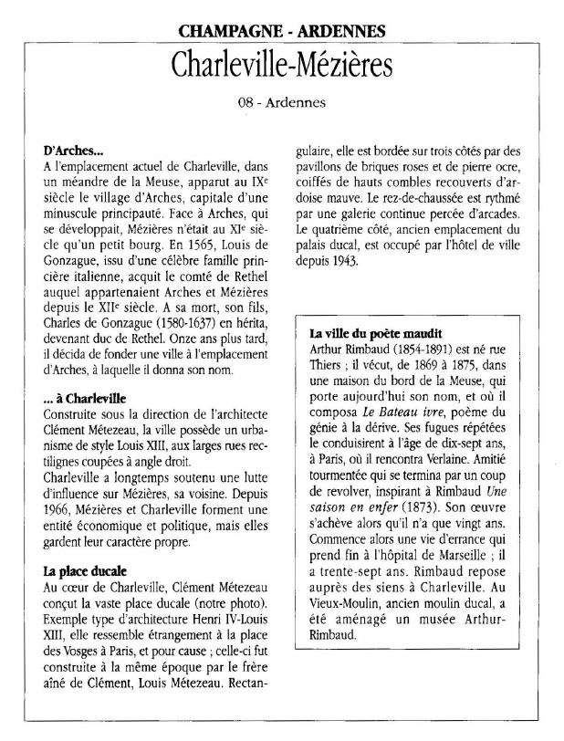 Prévisualisation du document CHAMPAGNE - ARDENNESCharleville-Mézières.