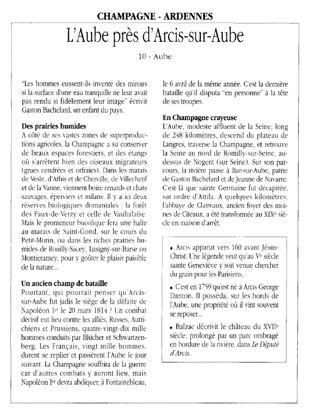 Prévisualisation du document CHAMPAGNE - ARDENNESL'Aube près d'Arcis-sur-Aube.