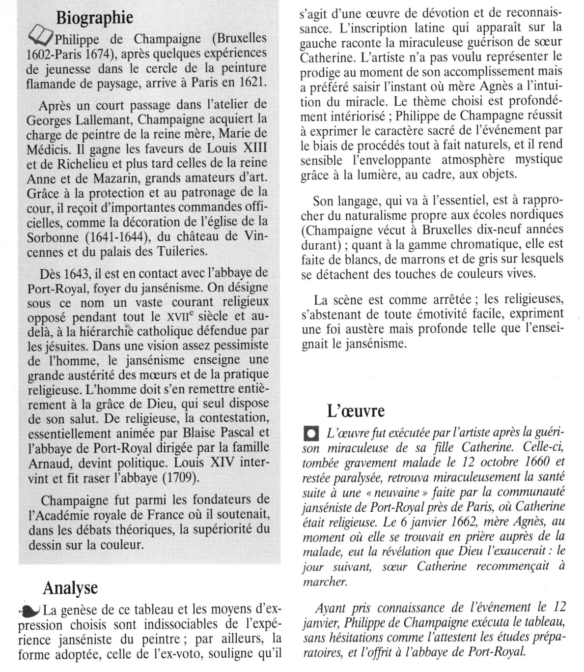 Prévisualisation du document CHAMPAIGNE Philippe de : EX-VOTO DE 1662 (analyse)