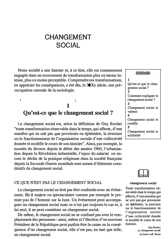 Prévisualisation du document CHANGEMENT SOCIAL