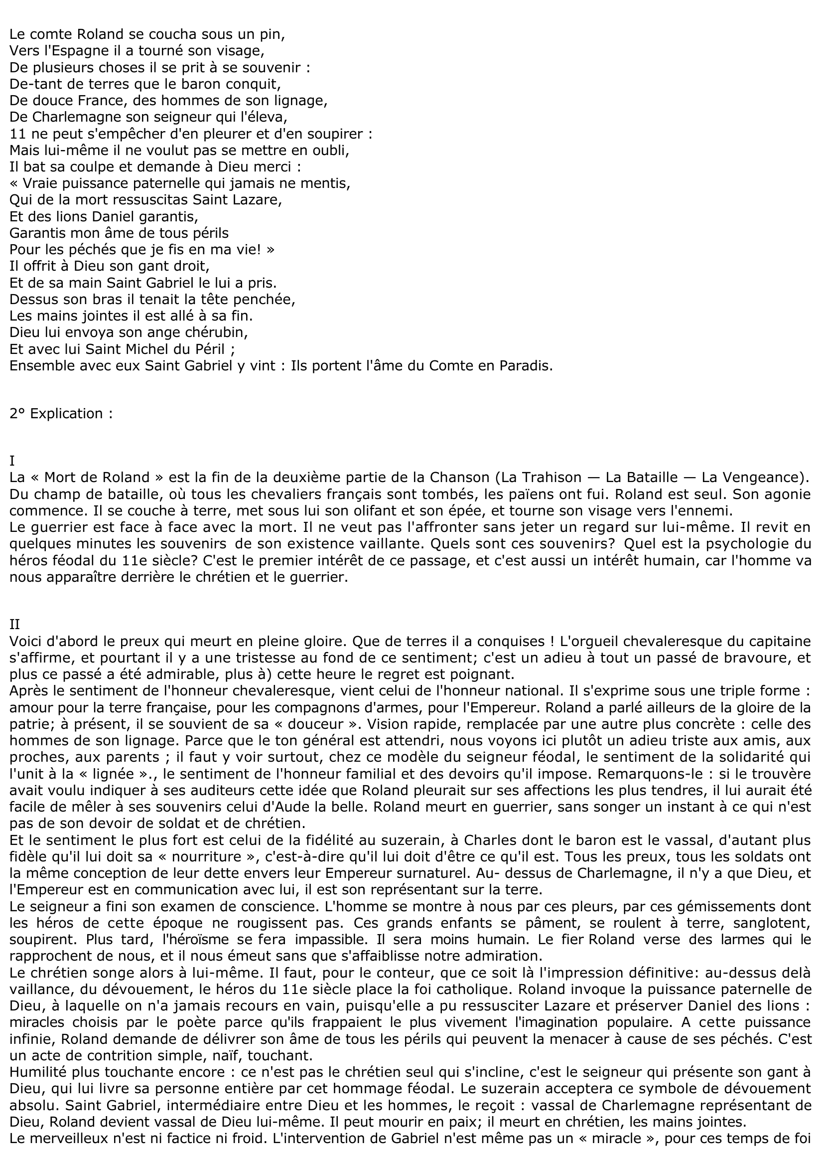 Prévisualisation du document Chanson de gestes. La Mort de Roland. Chanson de Roland, Laisse CCVI