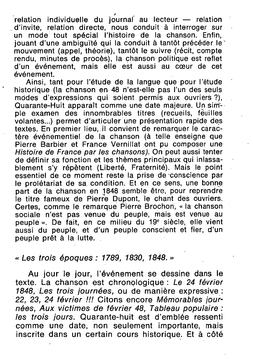 Prévisualisation du document CHANSONS ET POETES OUVRIERS AU XIXe siècle