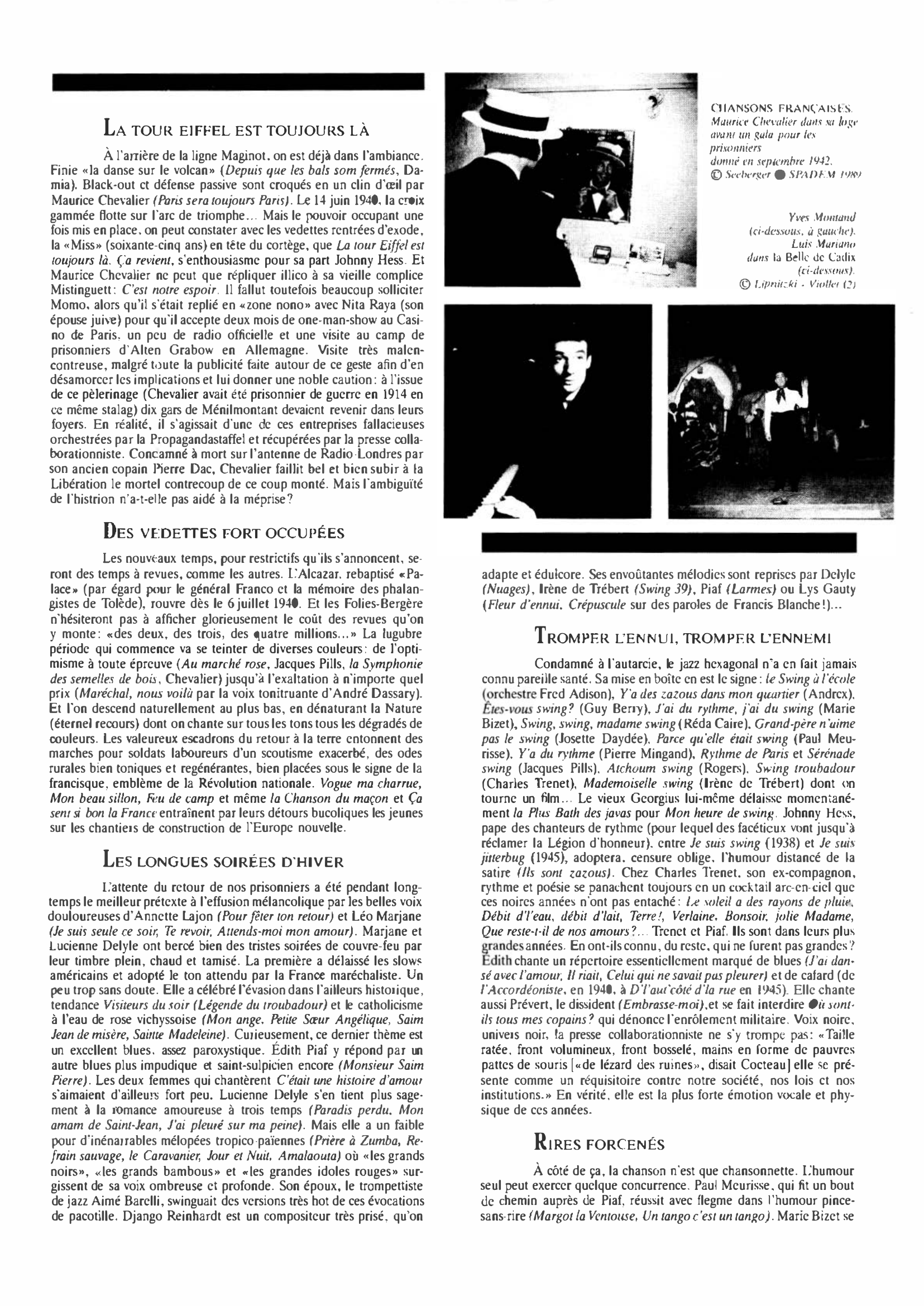 Prévisualisation du document Chansons  FRANÇAISES de 1940 à 1949 : Histoire