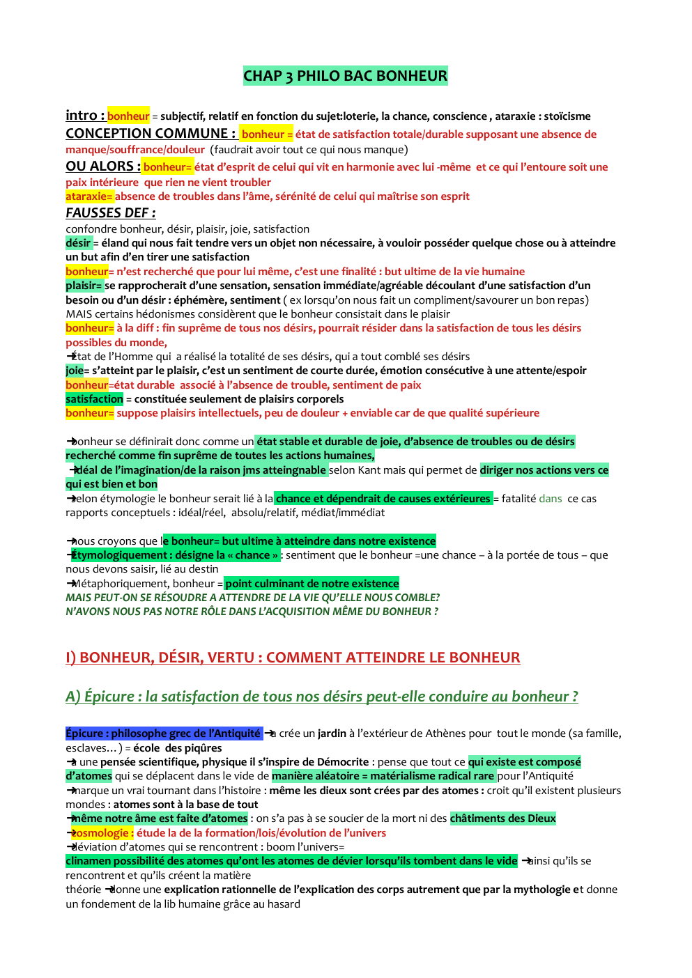 Prévisualisation du document CHAP 3 PHILO BAC BONHEUR