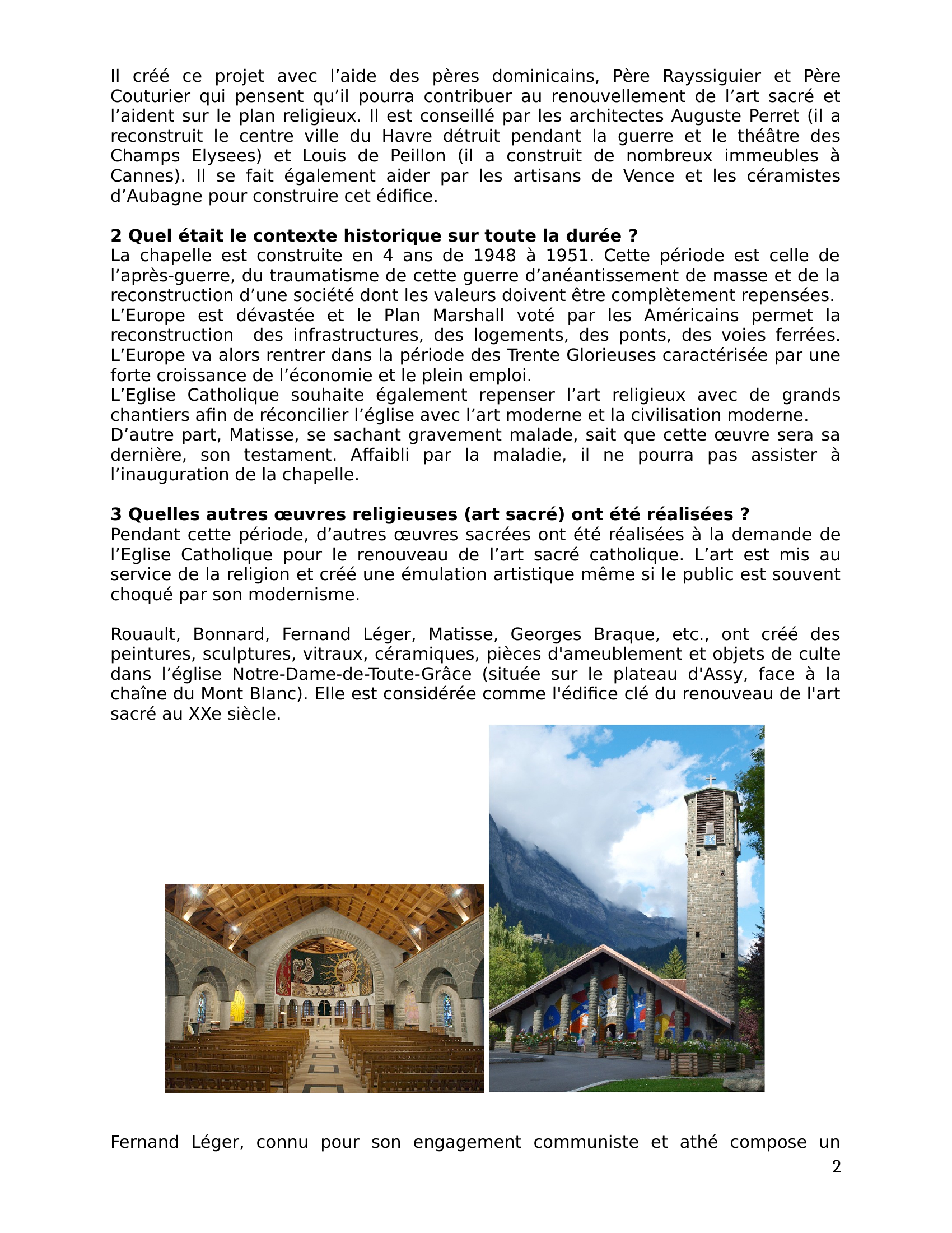 Prévisualisation du document Chapelle du Rosaire - Brevet des Arts