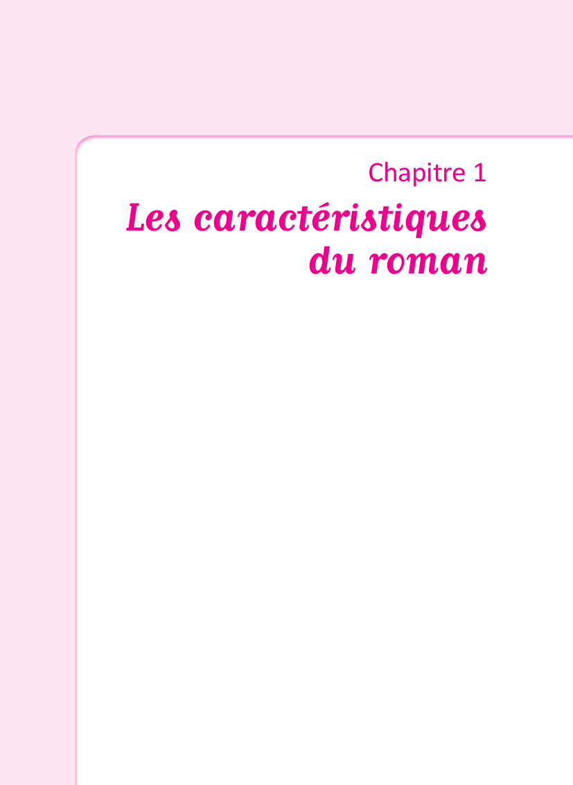 Prévisualisation du document Chapitre 1  Les caractéristiques du roman