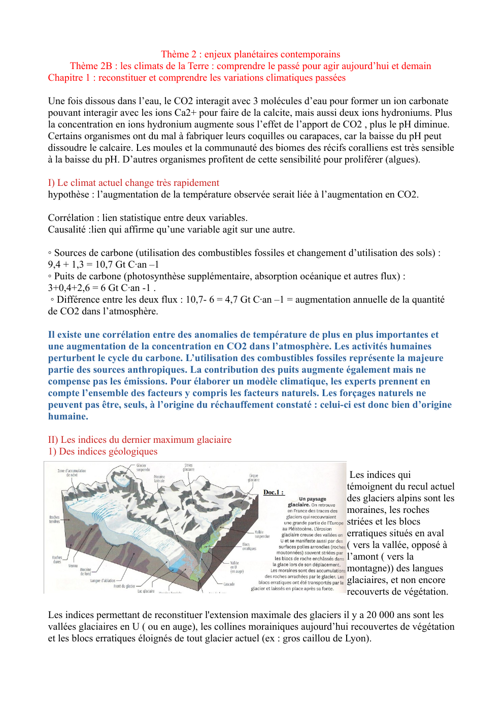 Prévisualisation du document Chapitre 1 : reconstituer et comprendre les variations climatiques passées