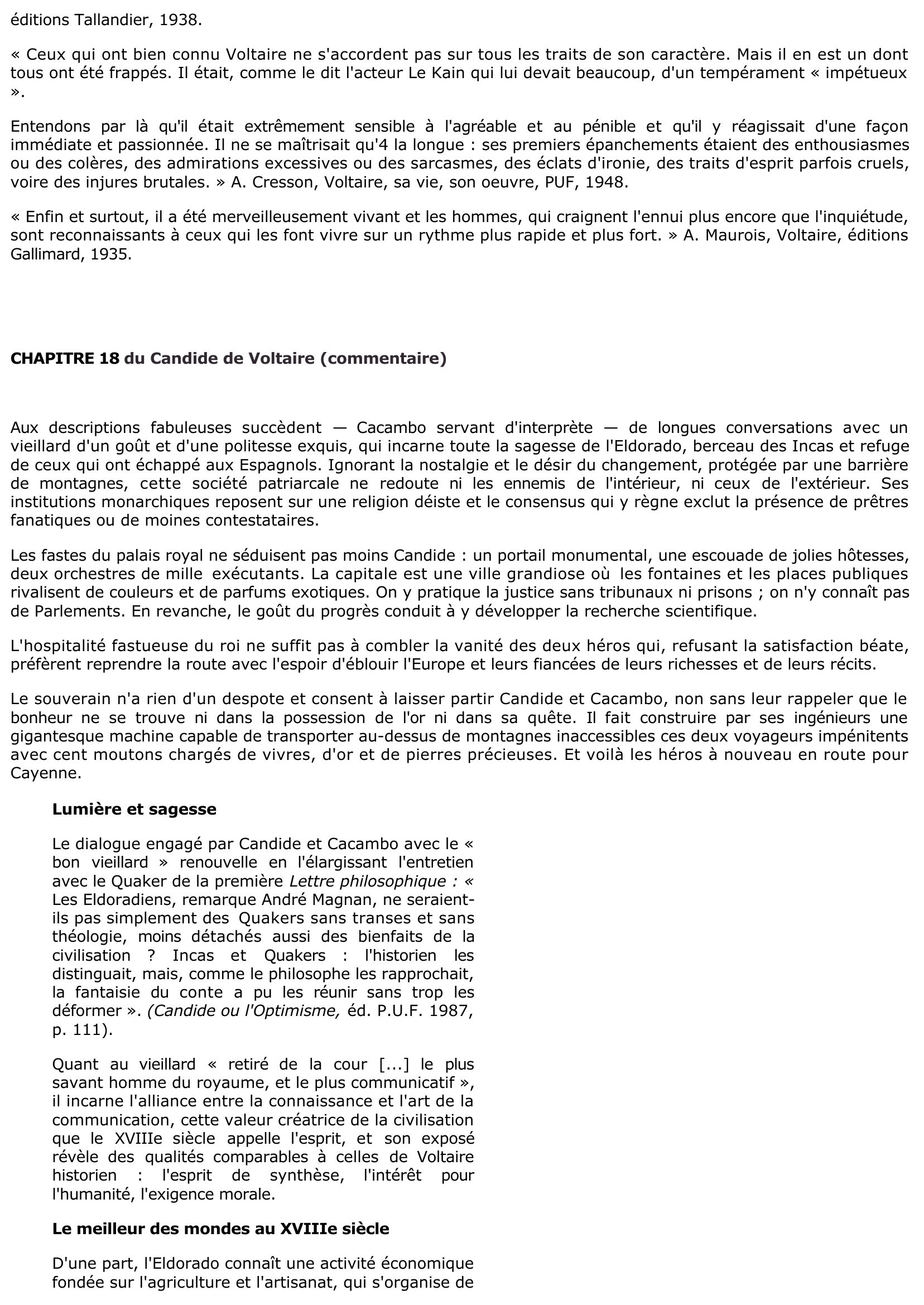Prévisualisation du document CHAPITRE 18 du Candide de Voltaire (commentaire)