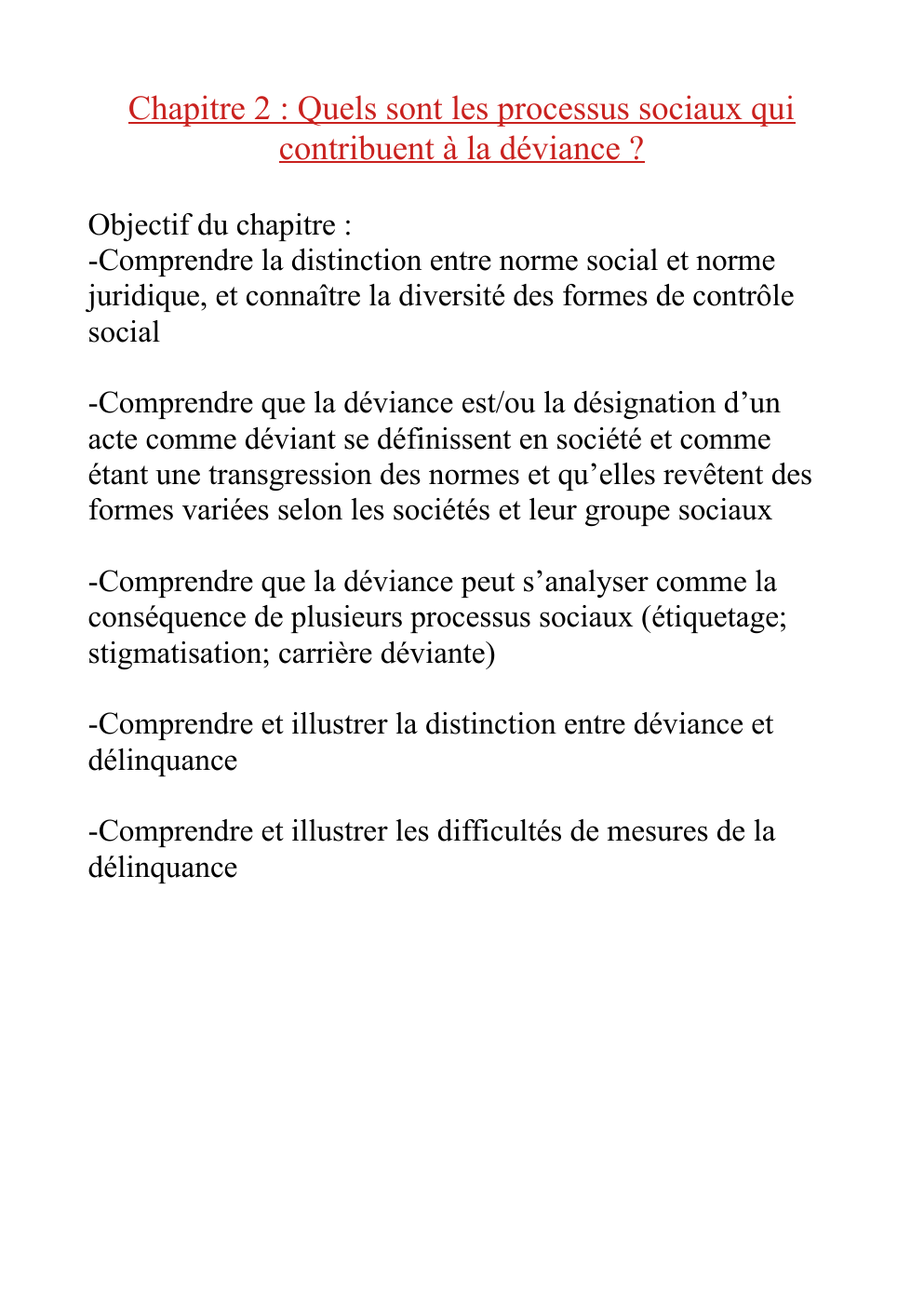 Prévisualisation du document Chapitre 2 : Quels sont les processus sociaux qui contribuent à la déviance ?