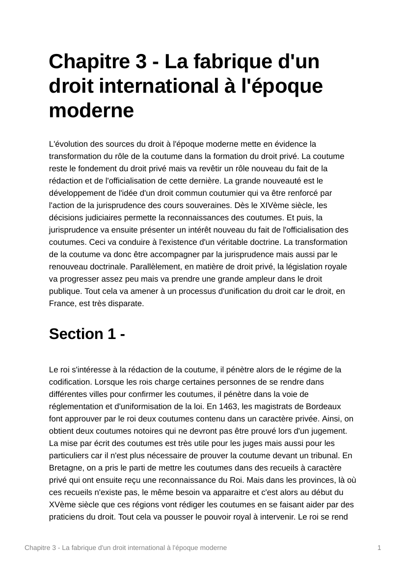 Prévisualisation du document Chapitre 3 - La fabrique d'un droit international à l'époque moderne