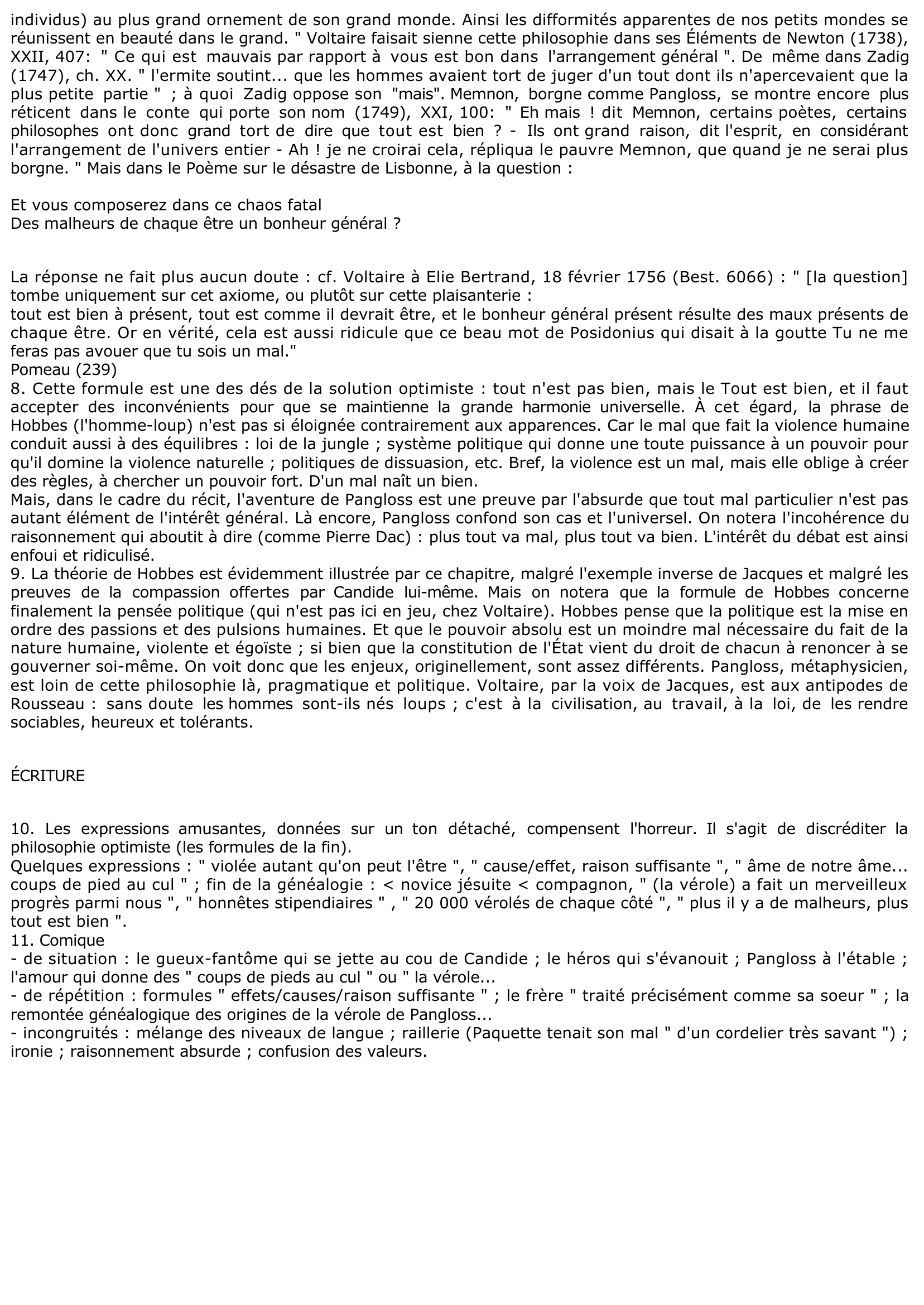 Prévisualisation du document CHAPITRE 4 DU CANDIDE DE VOLTAIRE (lecture analytique)