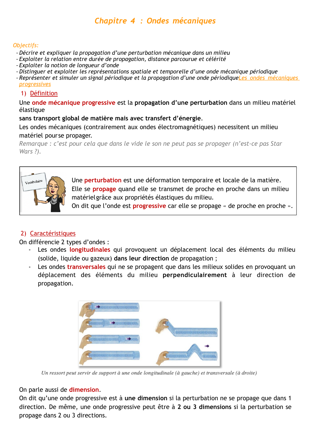 Prévisualisation du document Chapitre 4 : Ondes mécaniques