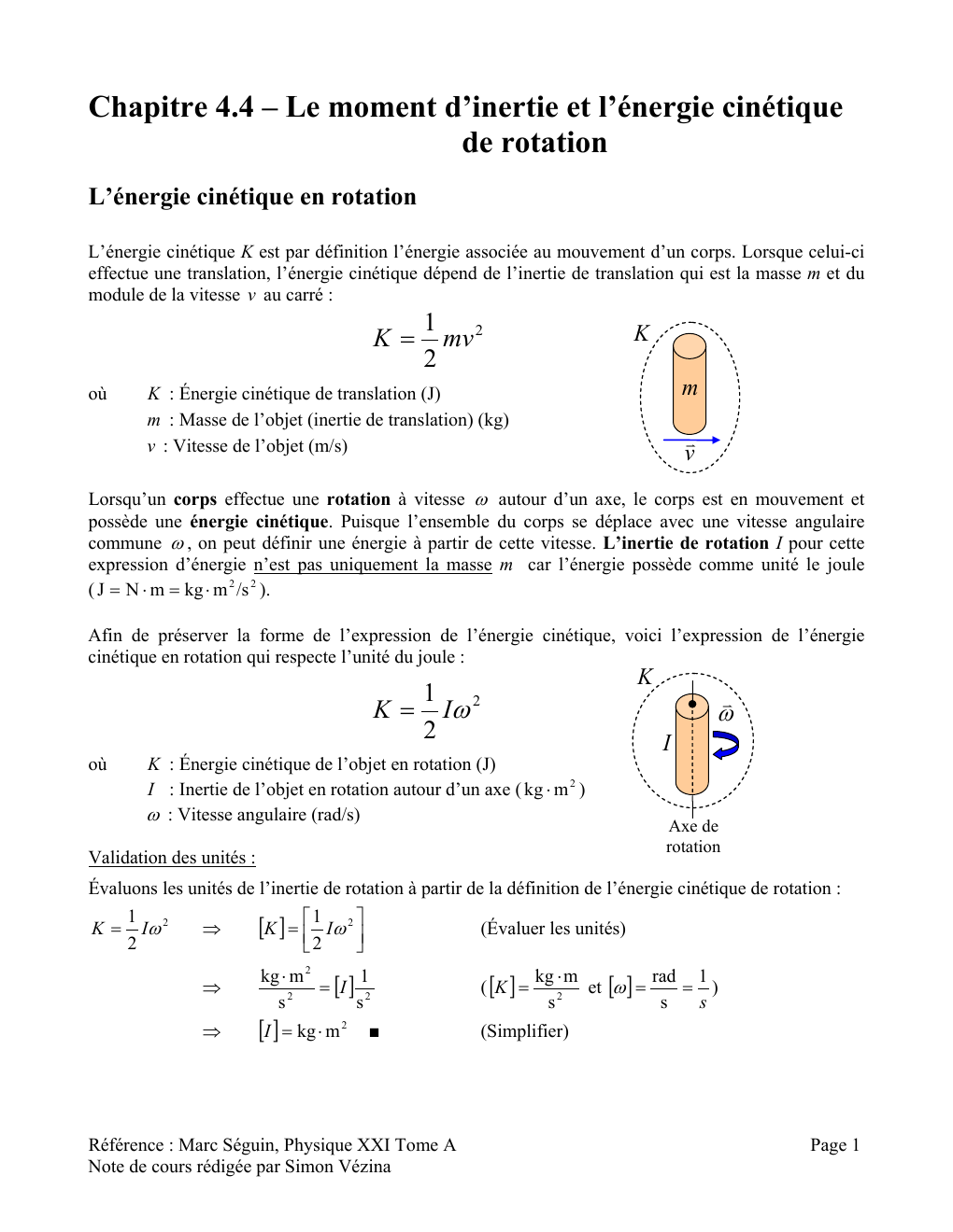 Prévisualisation du document Chapitre 4.4 – Le moment d’inertie et l’énergie cinétique de rotation