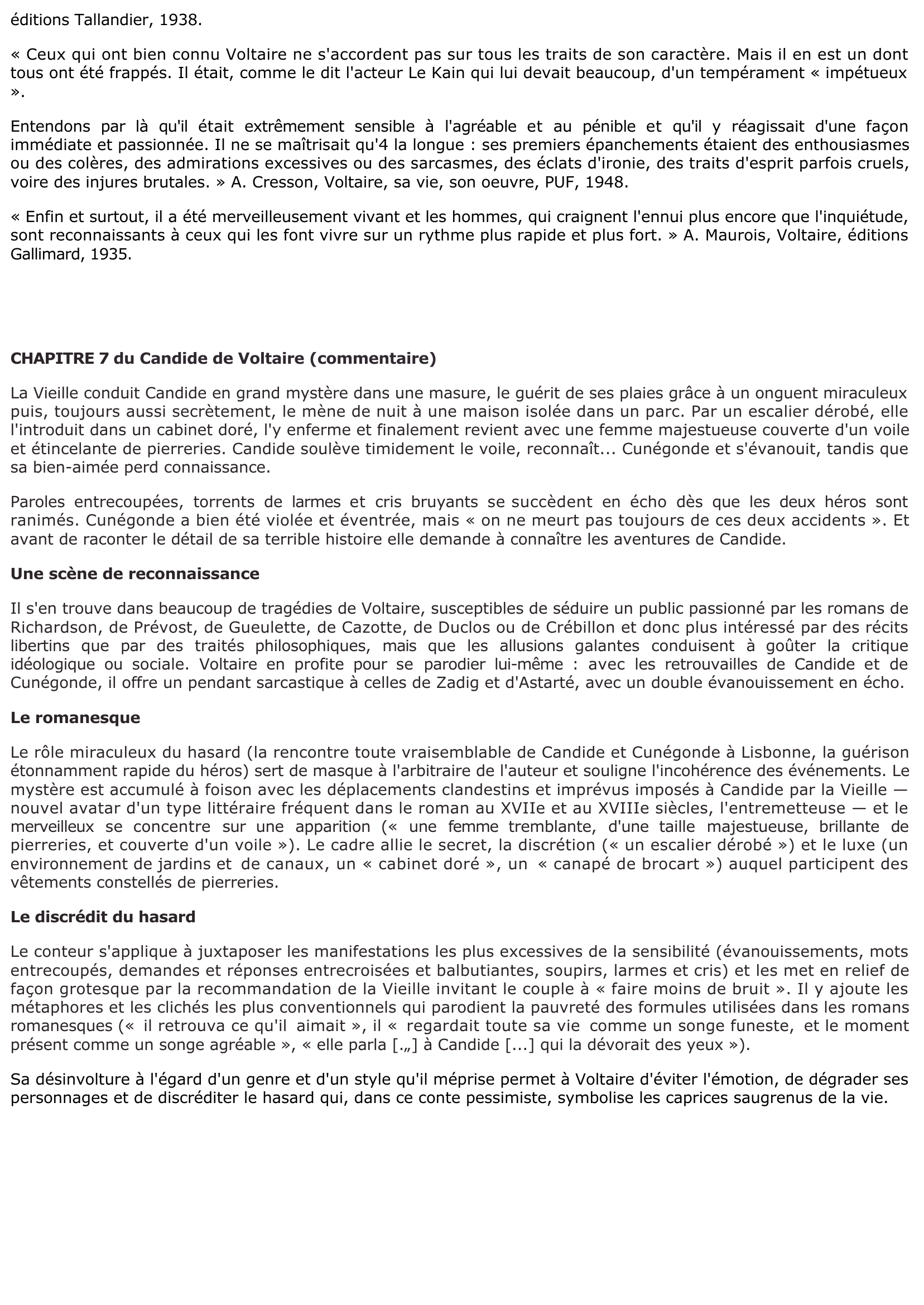 Prévisualisation du document CHAPITRE 7 du Candide de Voltaire (commentaire)