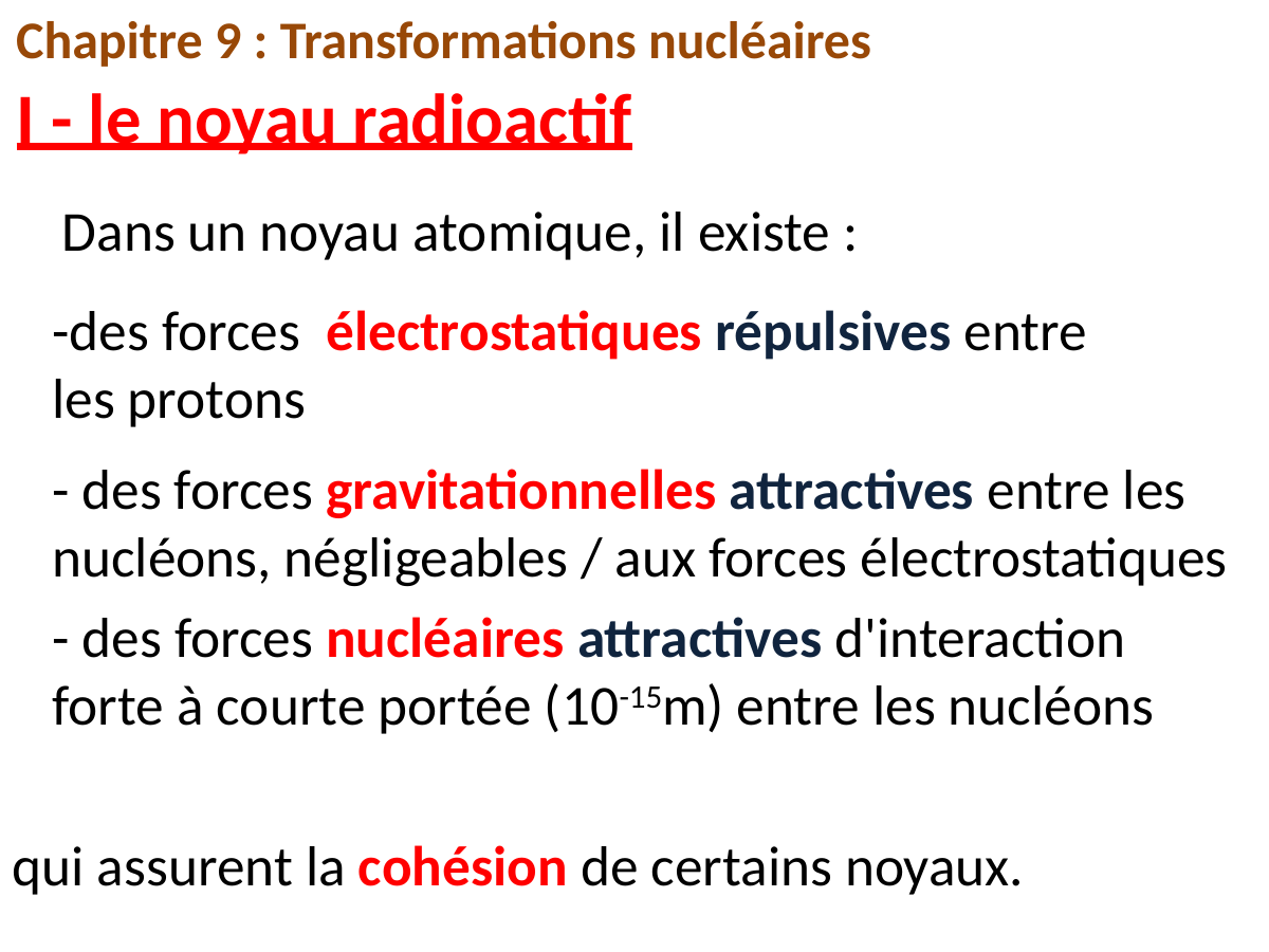 Prévisualisation du document Chapitre 9 : Transformations nucléaires