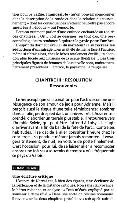 Prévisualisation du document CHAPITRE III : RÉSOLUTION: Sylvie de Nerval (résumé et analyse)